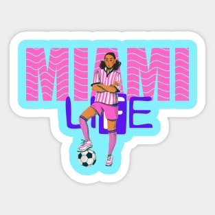 Miami goalkeeper pink female Sticker